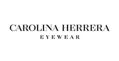 A Carolina Herrera eyewear brand logo in white background
