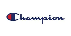 A champion logo on a white background