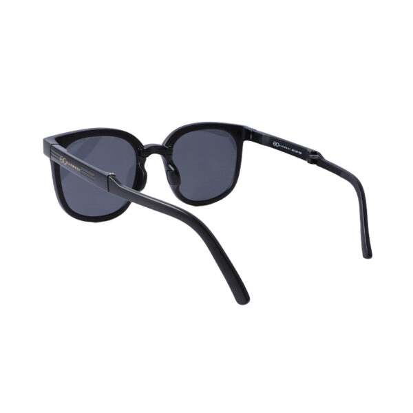 A pair of EO Sunwear Black Sunglasses on a white background