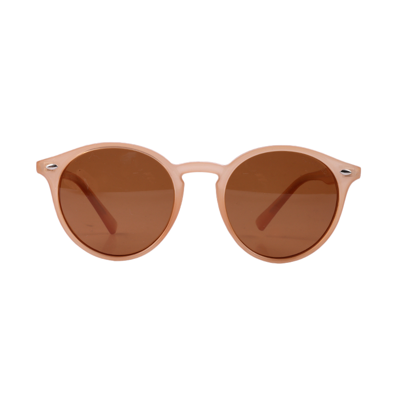A pair of EO Sunwear summer milky beige sunglasses on a white background