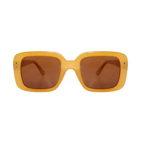 A pair of EO Sunwear Sydney Milky Yellow Sunglasses on a white background