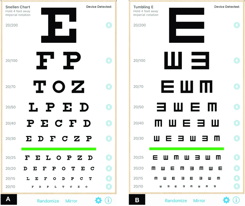 The Snellen chart