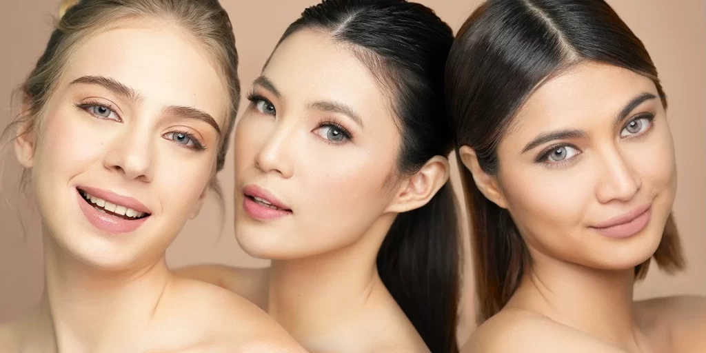 A model Wearing Clear Contact lenses