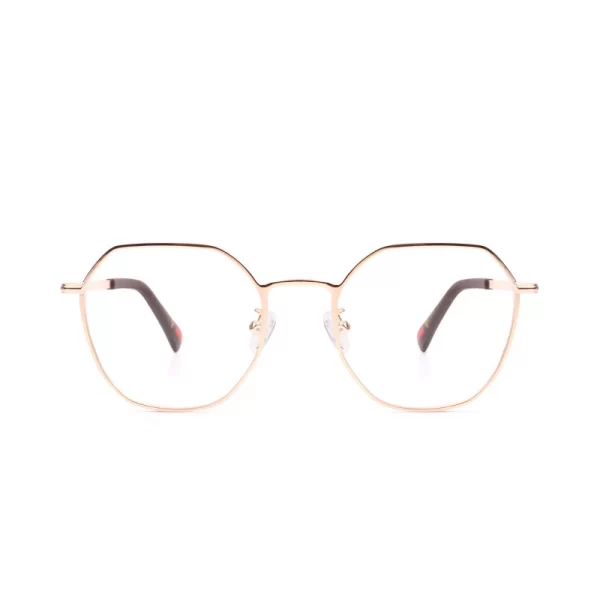 Visualities eyeglasses frame in Heike rosegold style