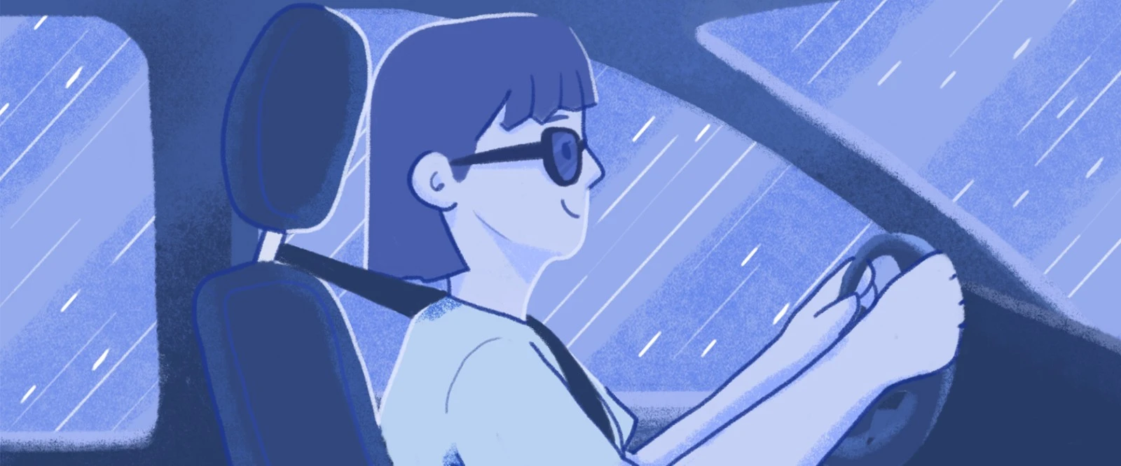 Wear Sunglasses while Driving in the Rain