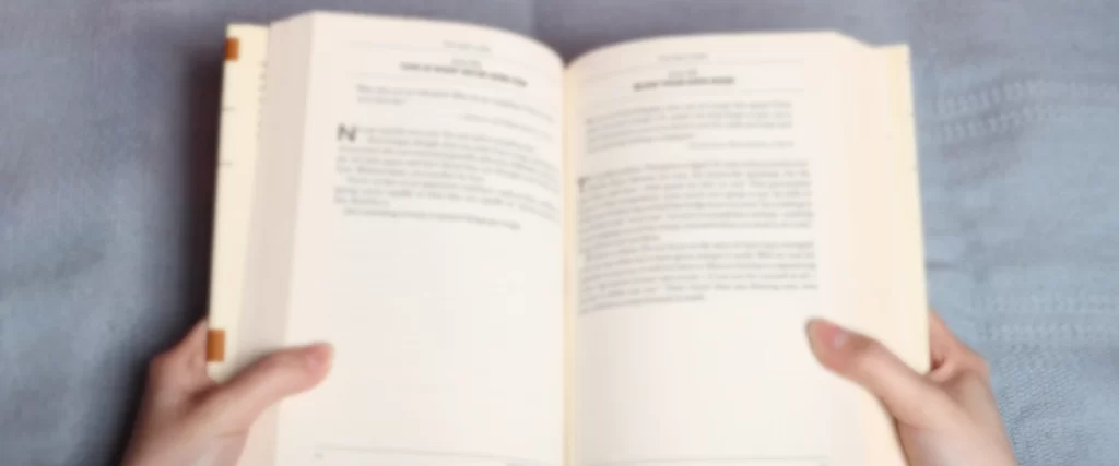 blurry vision reading book