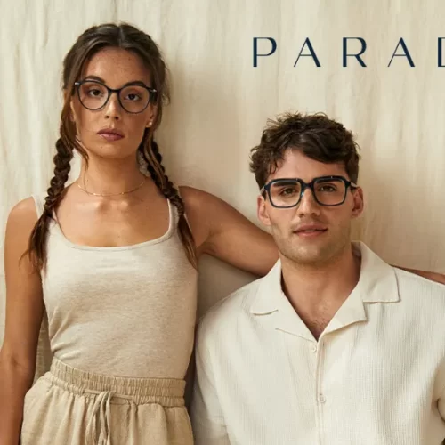 paradigm-3 two models wearing paradigm eyeglasses